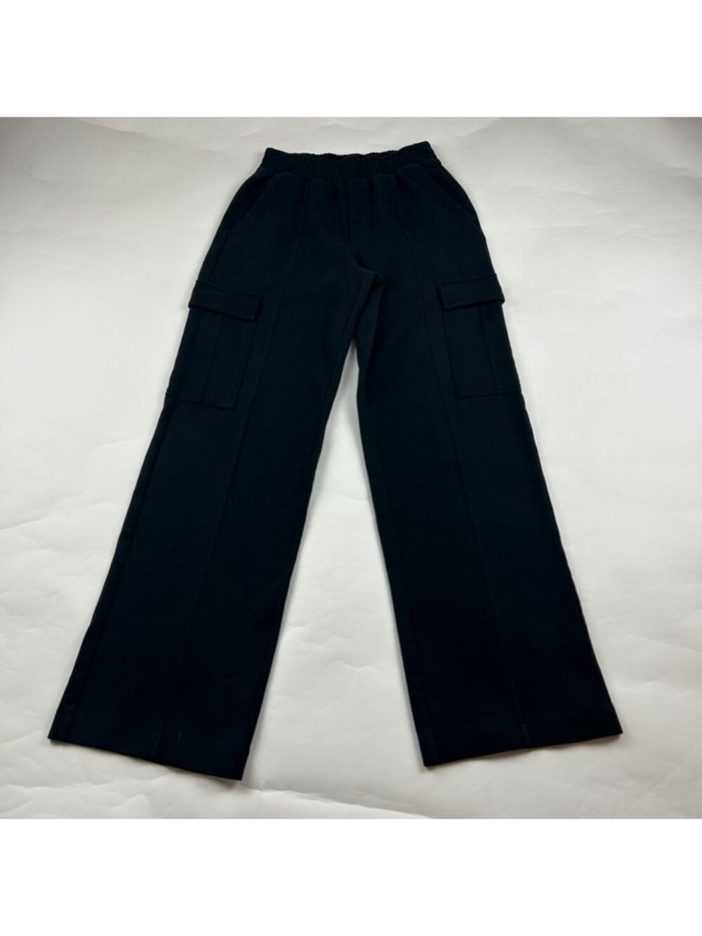 Old Navy Black Dynamic Fleece High Rise Wide Leg Cargo Lounge Pant XS